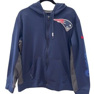 Nike Therma Fit On Field apparel Mens Patriots Zip Up Hoodie Size Large